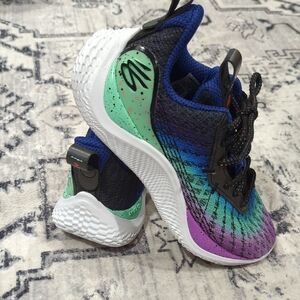 Under Armour Kids Blue and Purple Gradient Sneakers